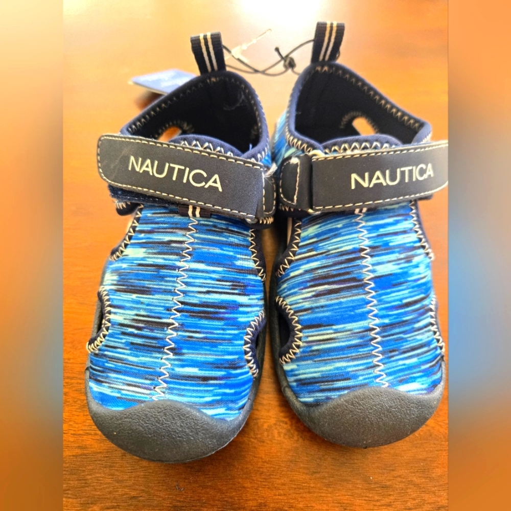 Nautica Kids Striped Blue Water Shoes